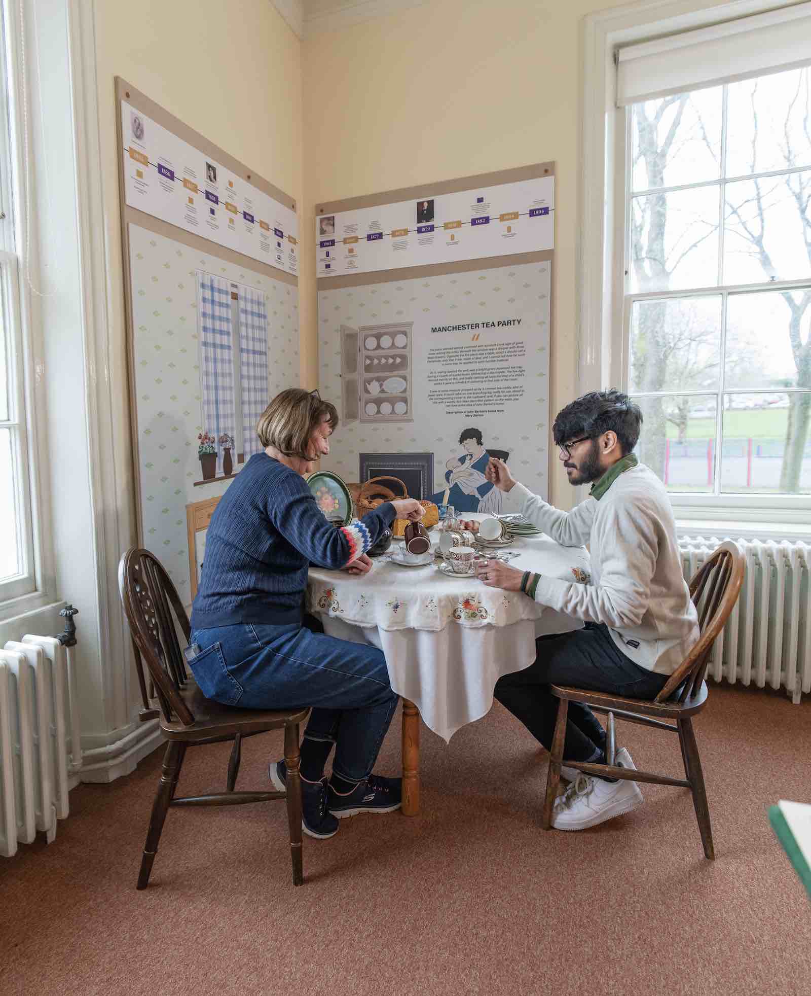 The tea party corner at the exhibition