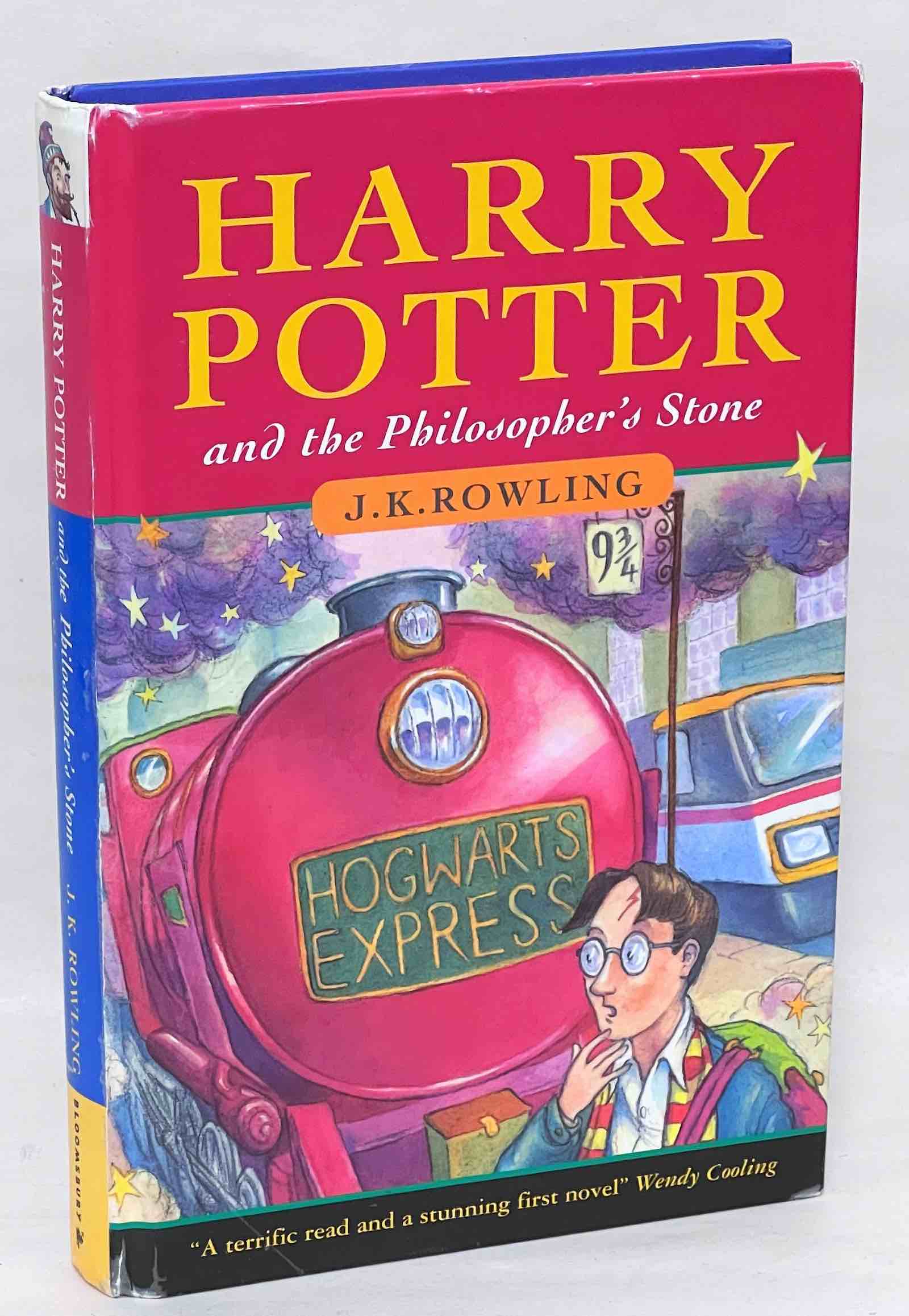 a first printing of Harry Potter and the Philospher's Stone by J.K. Rowling (1 of 500) for $225,000