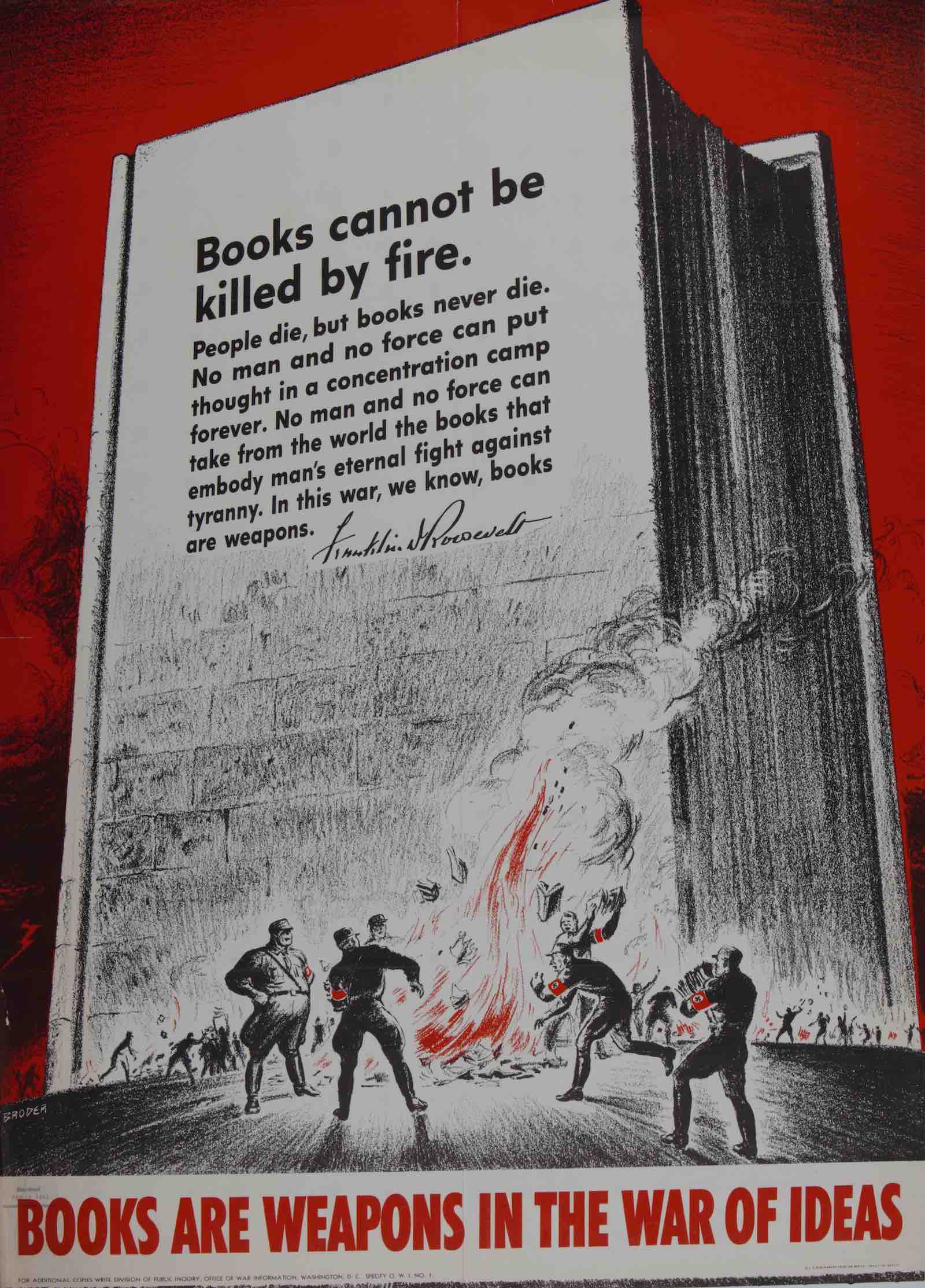Steve Broder, Books are Weapons in the War of  Ideas. Washington, D.C.: Office of War Information, 1943.