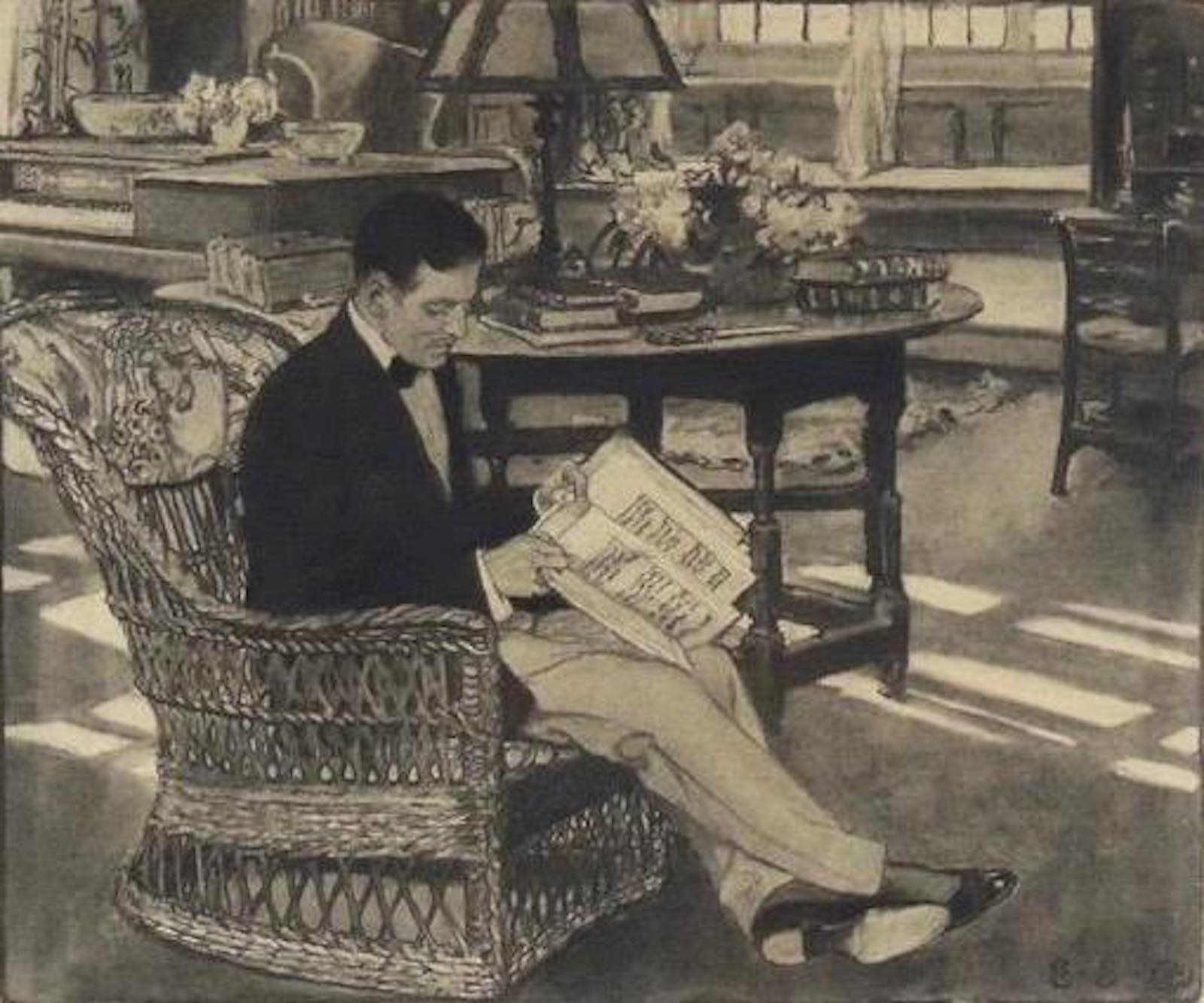 Elizabeth Shippen Green. He was not much given to reading...