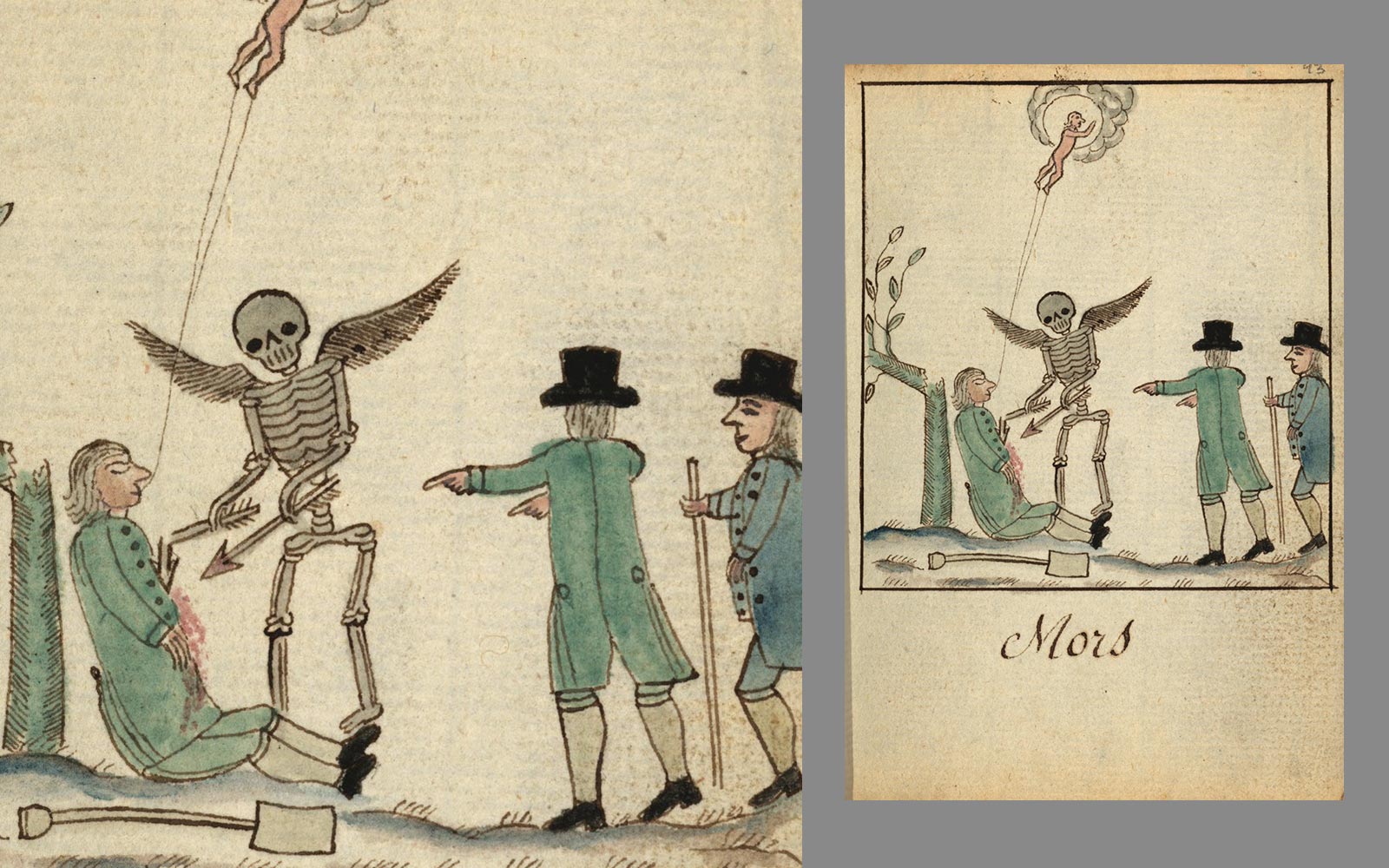 The vibrant green in this early nineteenth-century confession book