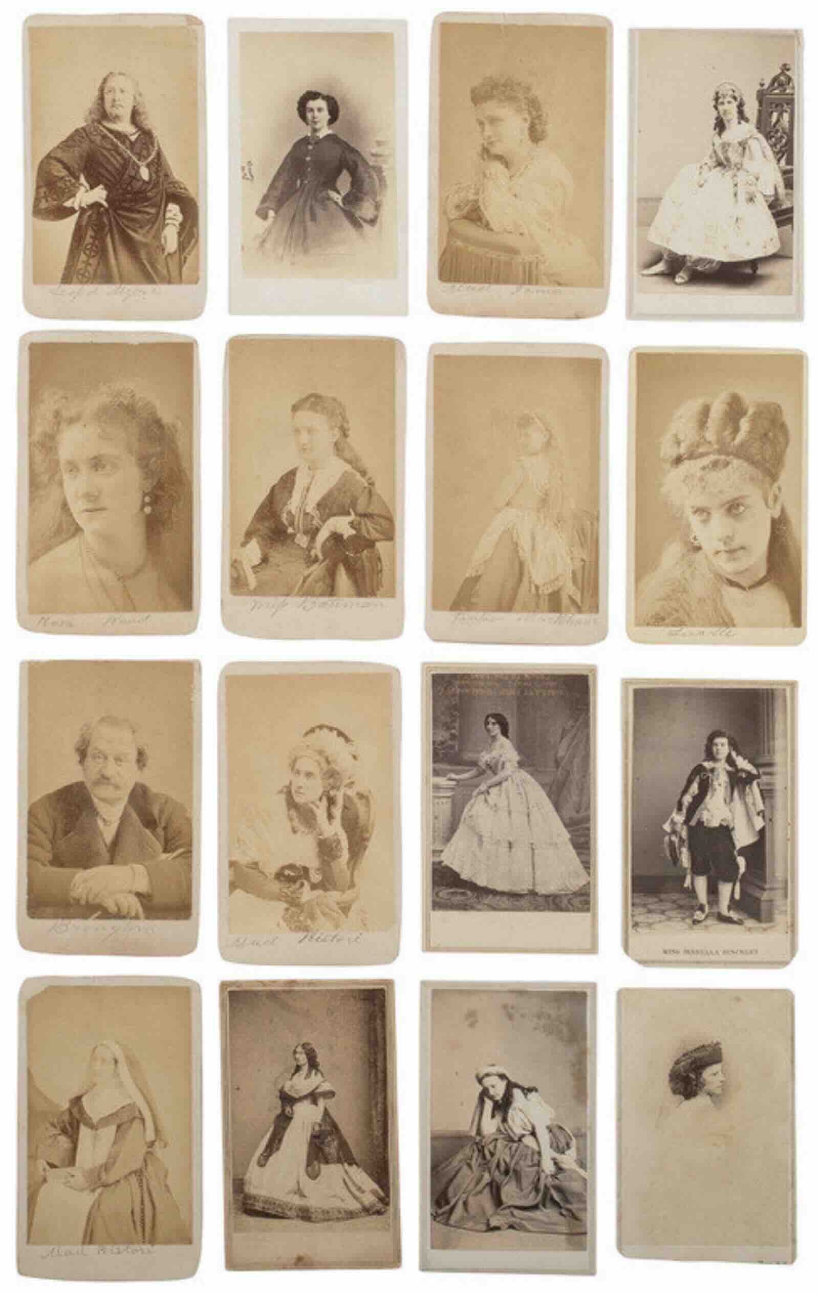 A group of 56 Carte de Visites and Cabinet cards of 19th century performers