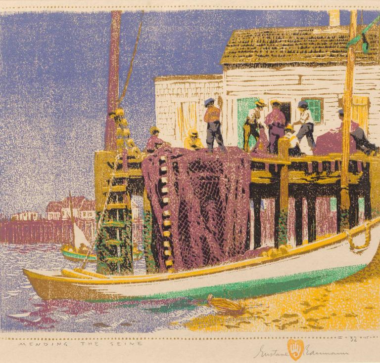 Gustave Baumann's Mending the Seine