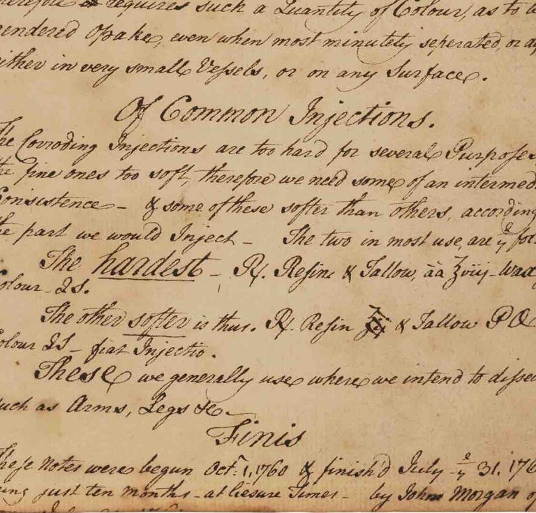 A page from Morgan's manuscript