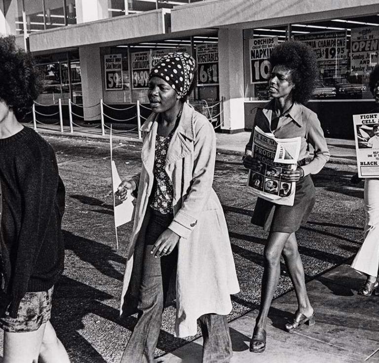 Stephen Shames photograph used in Ericka Huggins' Comrade Sisters