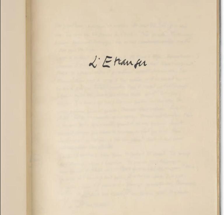 Camus' manuscript