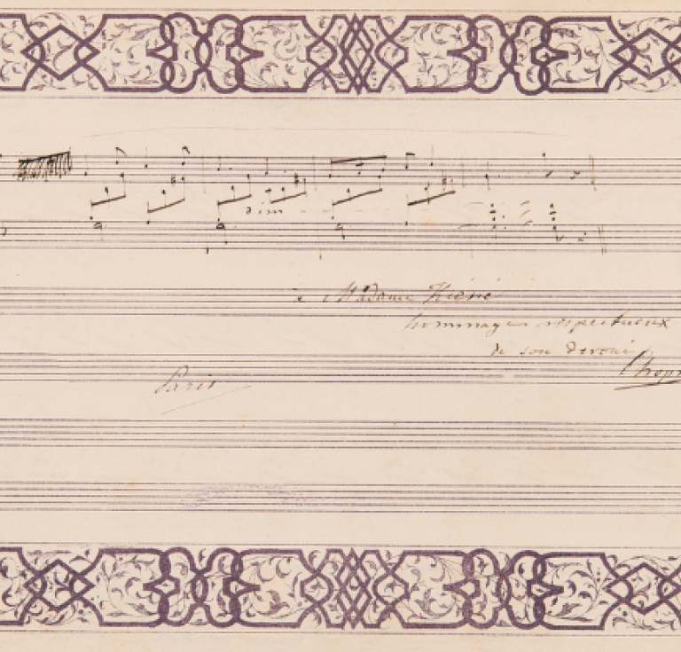 Chopin music autograph quotation