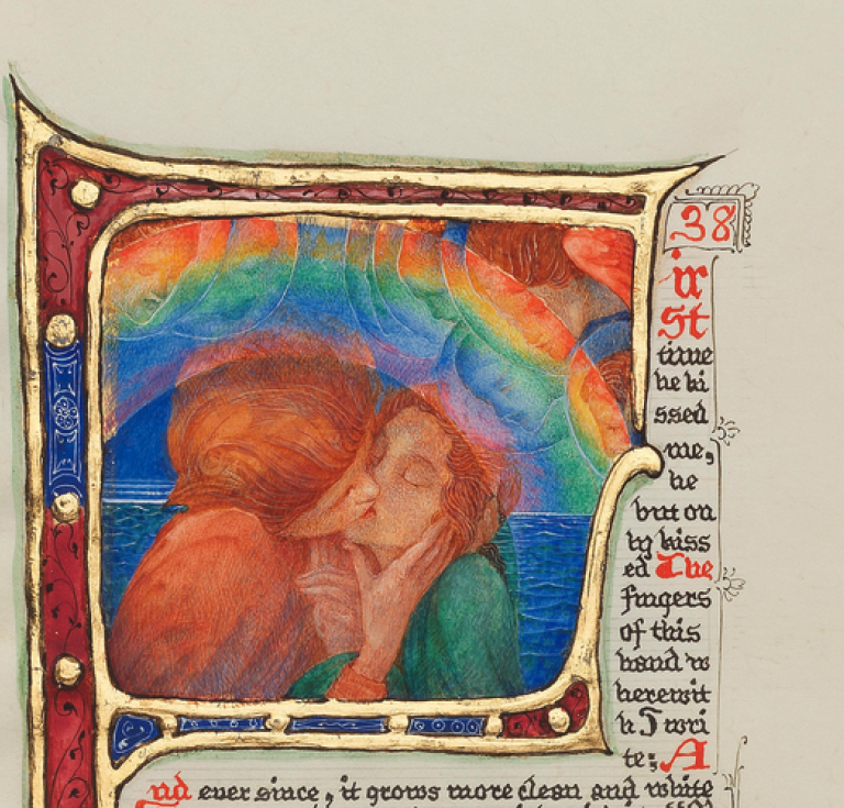Phoebe Anna Traquair illumination for Elizabeth Barrett Browning's Sonnet 38