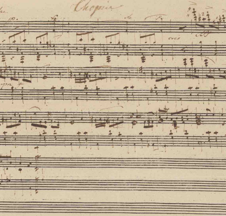 Frédéric Chopin, Valse, autograph manuscript, between 1815 and1849, recto
