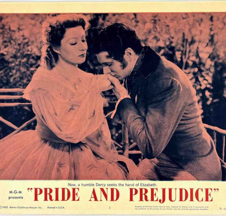 Lobby card for MGM’s Pride and Prejudice. Metro-Goldwyn-Mayer, 1940.