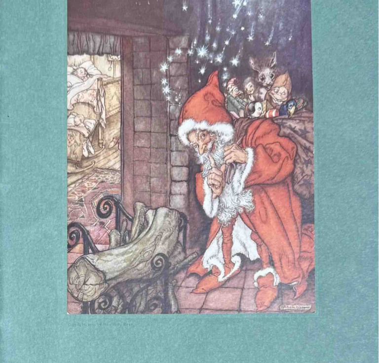 A Merry Christmas from Mr. and Mrs. John Barry Ryan, Christmas 1932, with original Rackham cover art