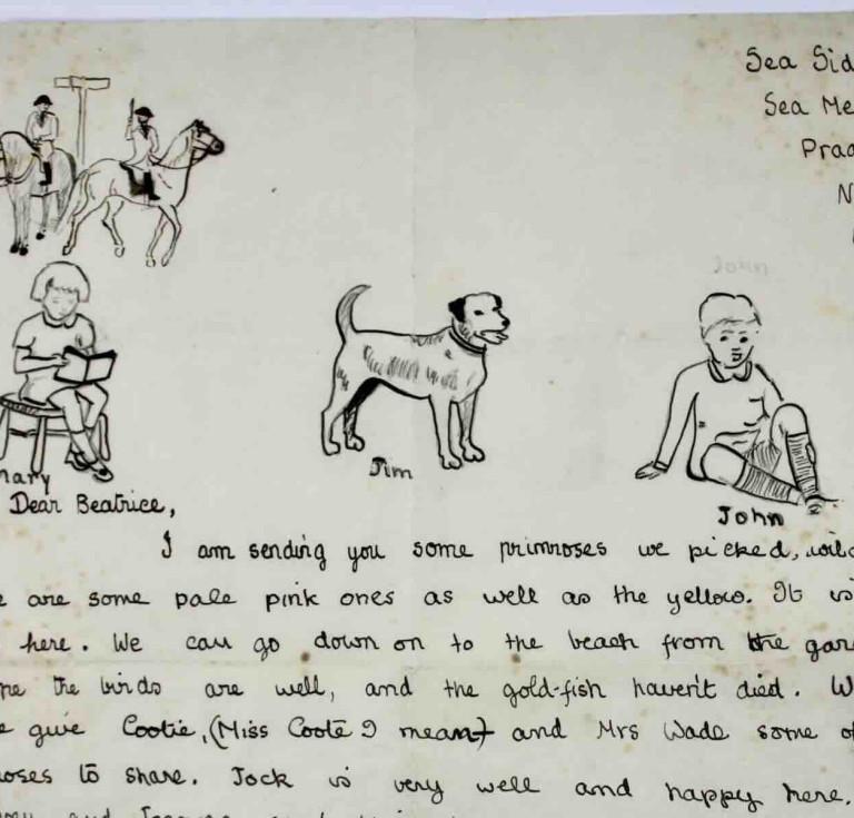 The young Queen Elizabeth's letter with doodles